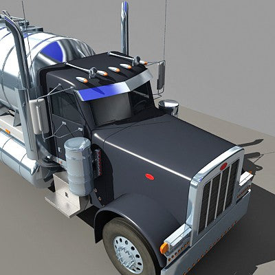 3D American Peterbilt Tanker Truck Model