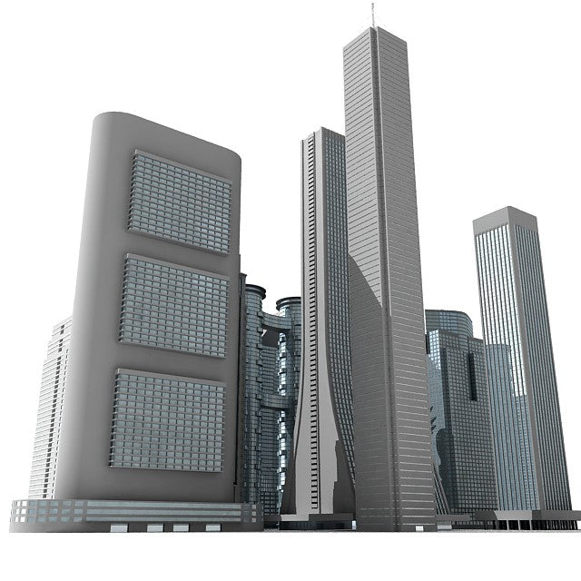 12 Skyscrapers 3D Models