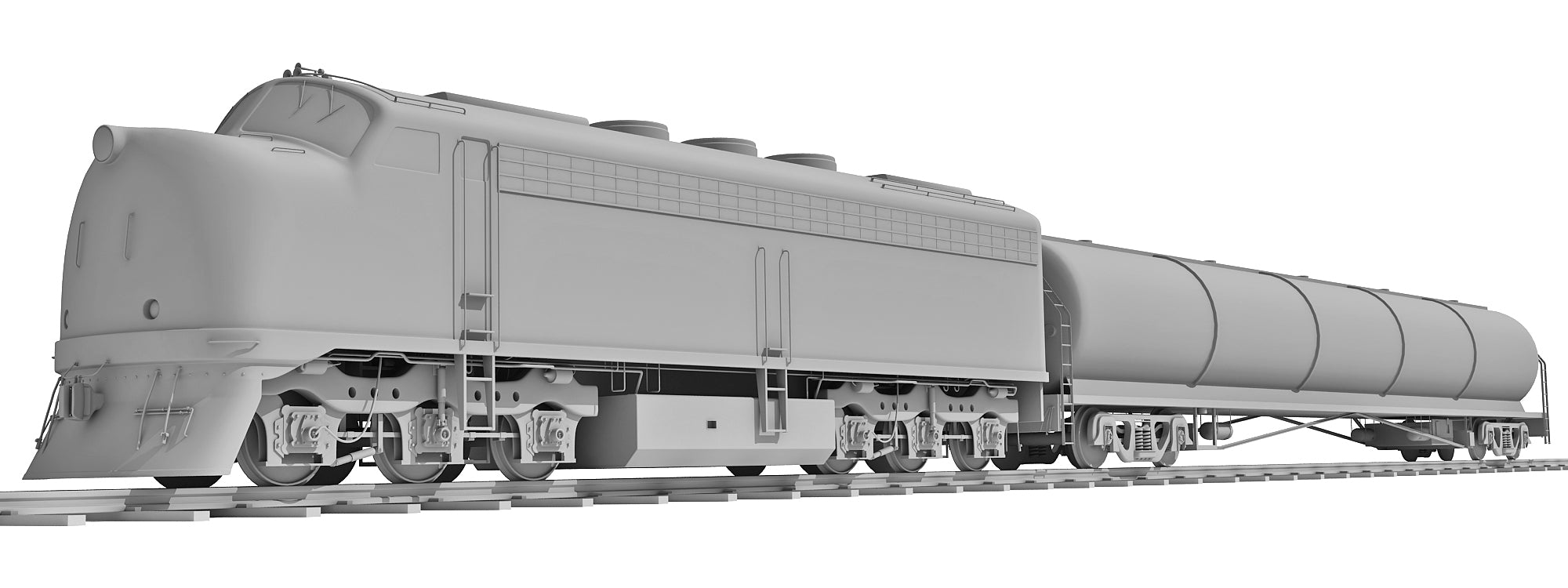 Tanker Train 3D Model
