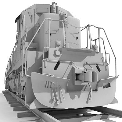 3D Train with Wagon