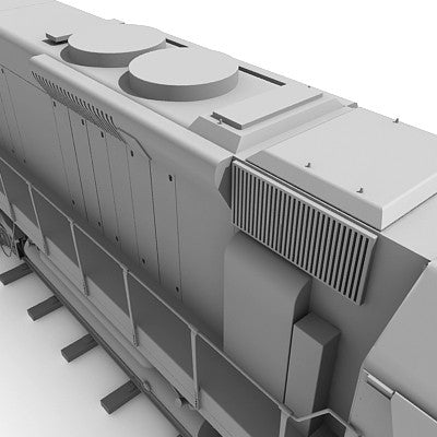 3D Train with Wagon