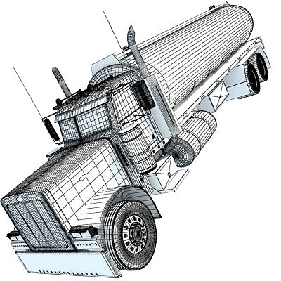 3D Tanker Truck Model