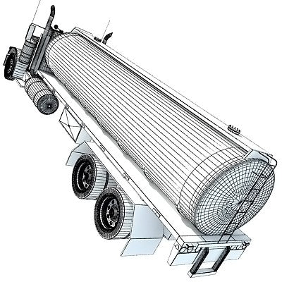 3D Tanker Truck Model