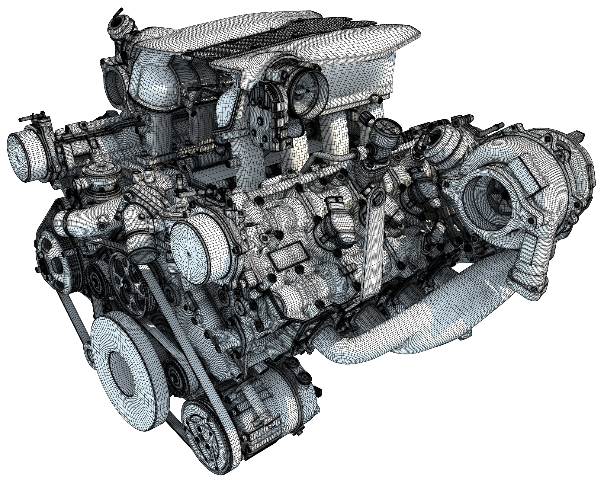 Ferrari Turbocharged V8 Engine