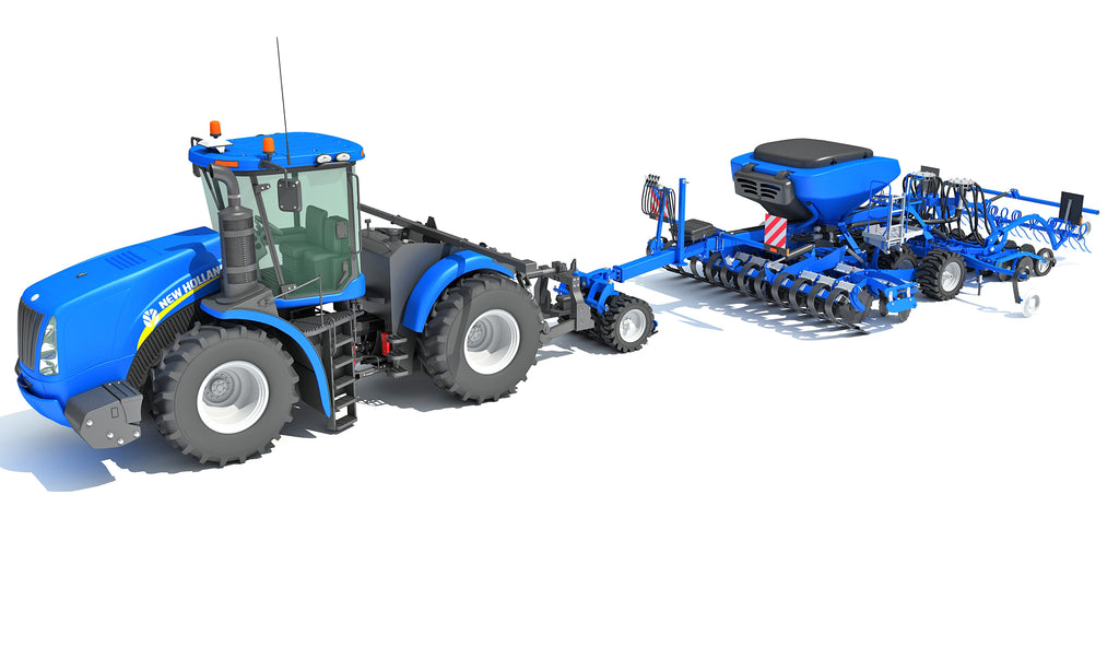 New Holland Tractor with Seed Drill