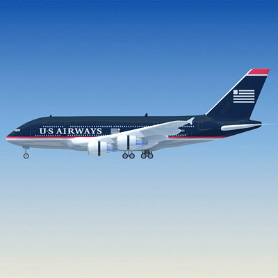 Airbus 3D Model 22 Airline Textures