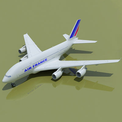 Airbus 3D Model 22 Airline Textures