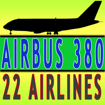 Airbus 3D Model 22 Airlines Textures