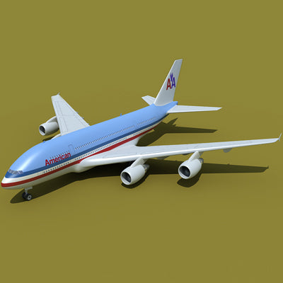 Airbus 3D Model 22 Airlines Textures