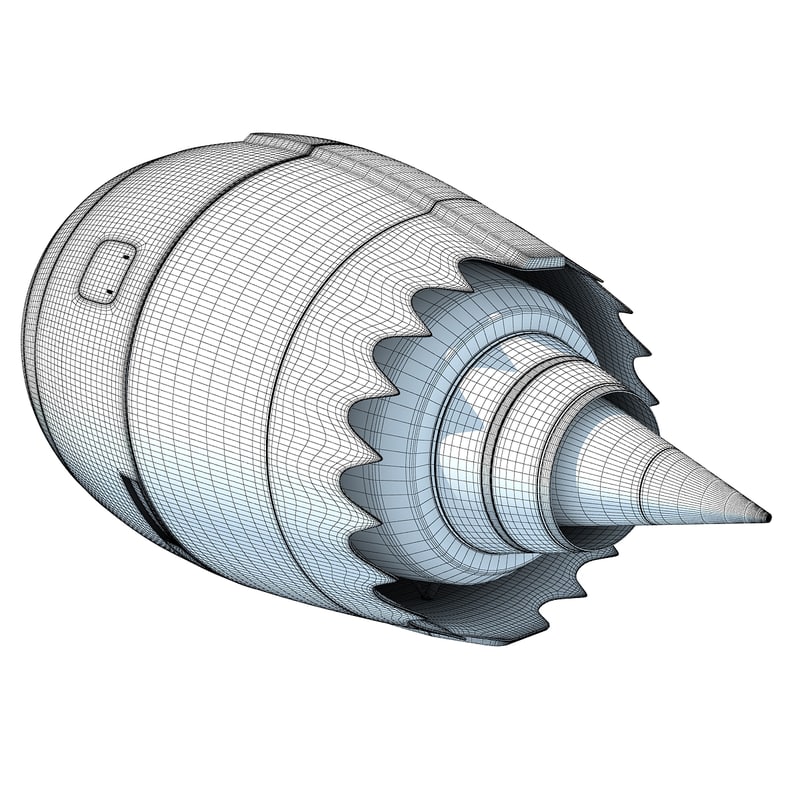 Aircraft Jet Turbofan Engine