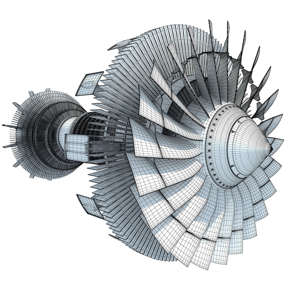 Aircraft Turbofan Engines Collection 3D Model