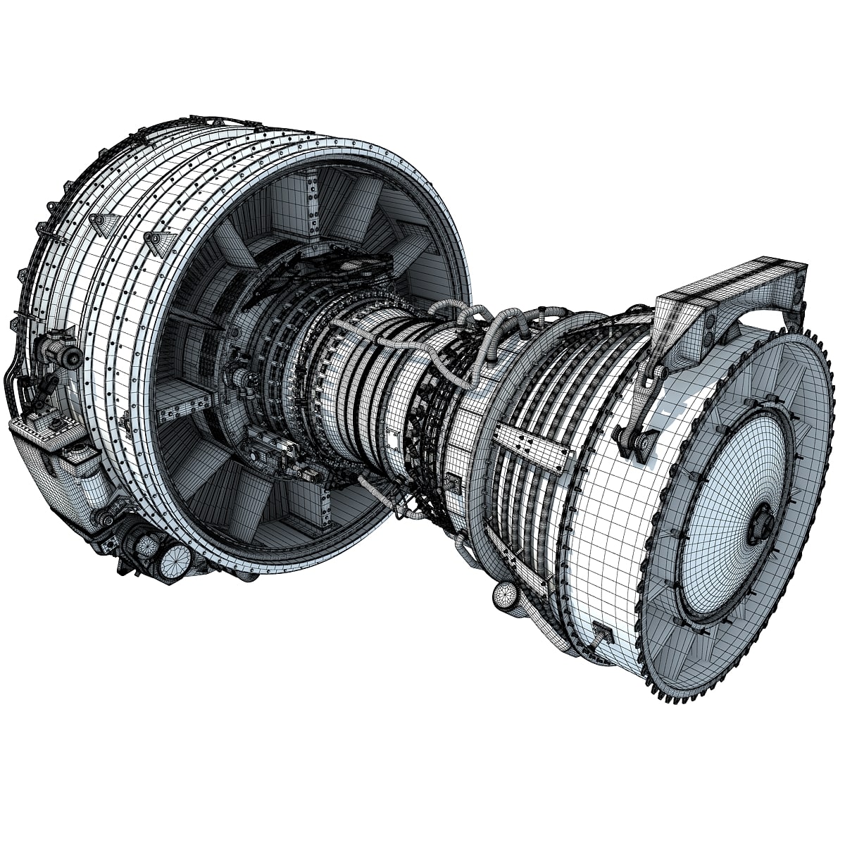 Aircraft Turbofan Engines Collection 3D Model