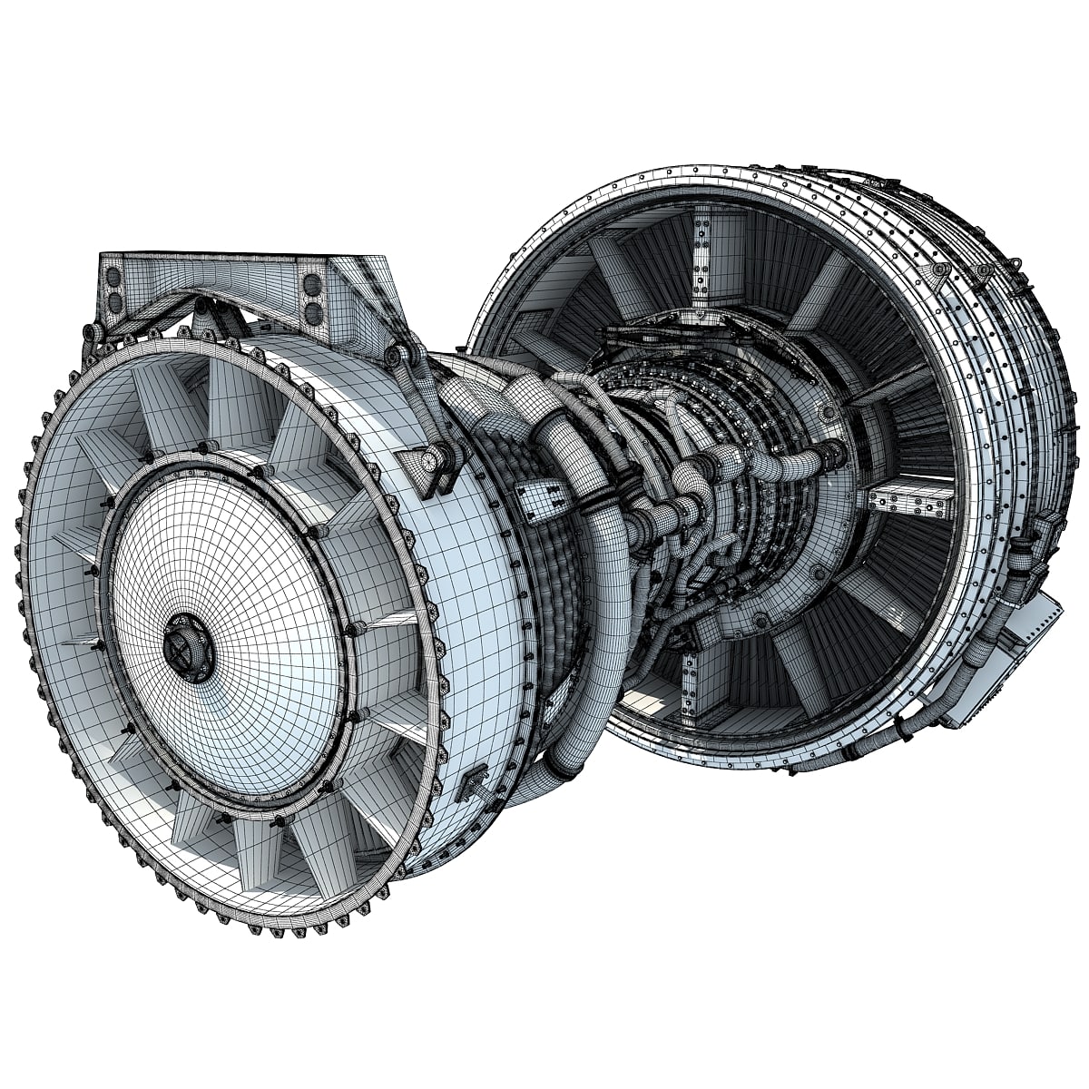 Aircraft Turbofan Engines Collection 3D Model