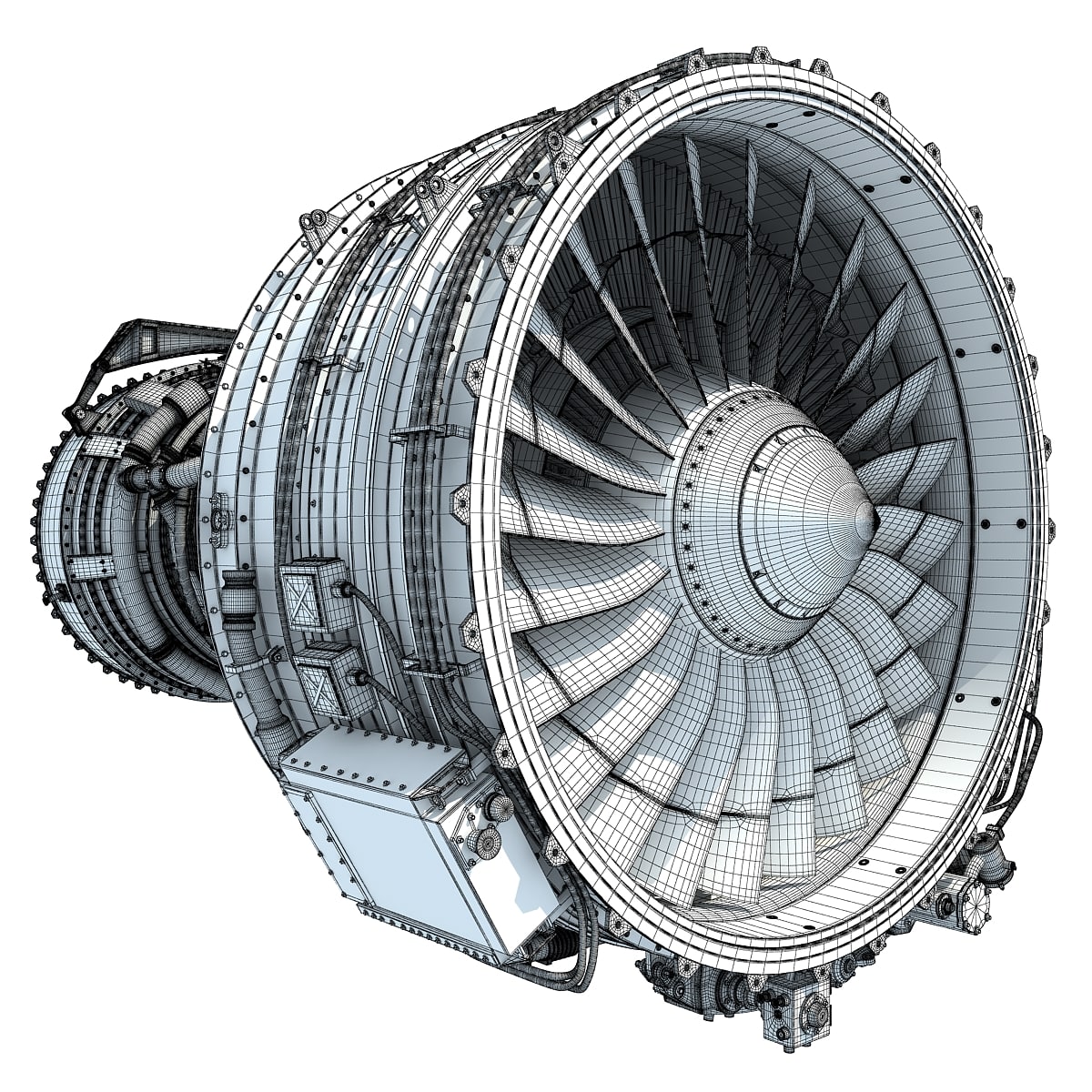 Aircraft Turbofan Engines Collection 3D Model