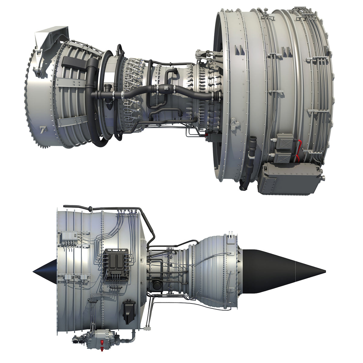 Aircraft Turbofan Engines Collection 3D Model