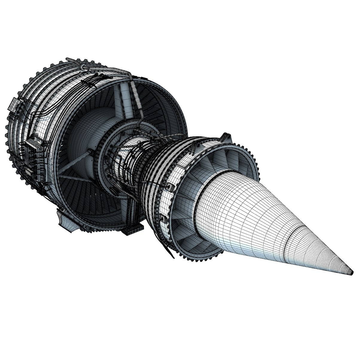 Aircraft Turbofan Engines Collection 3D Model