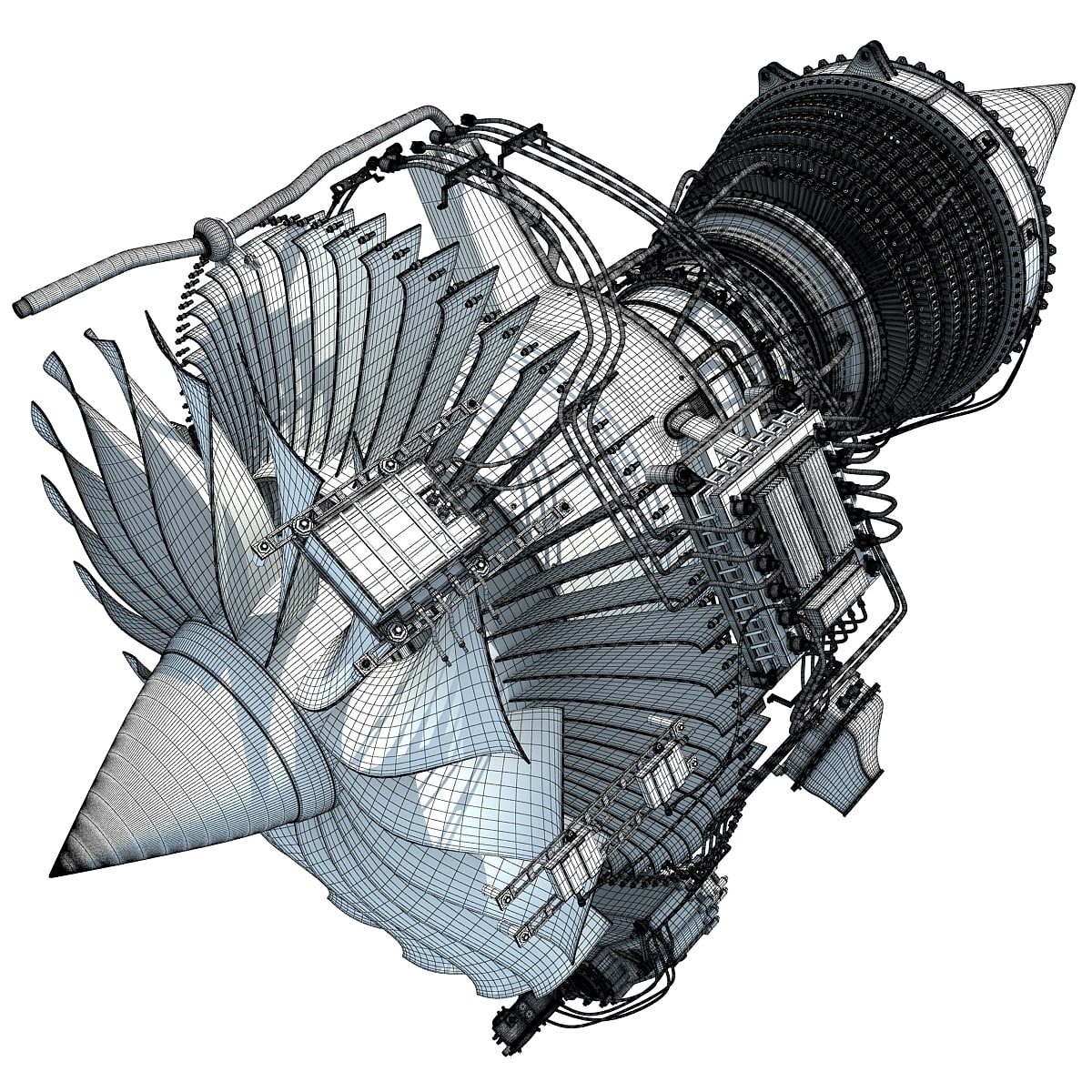 Aircraft Turbofan Engines Collection 3D Model