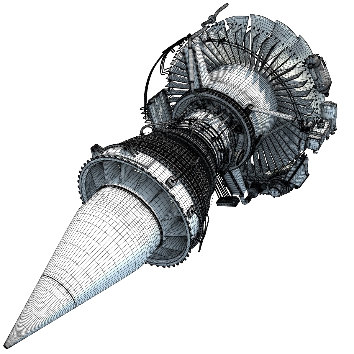 Aircraft Turbofan Engines Collection 3D Model