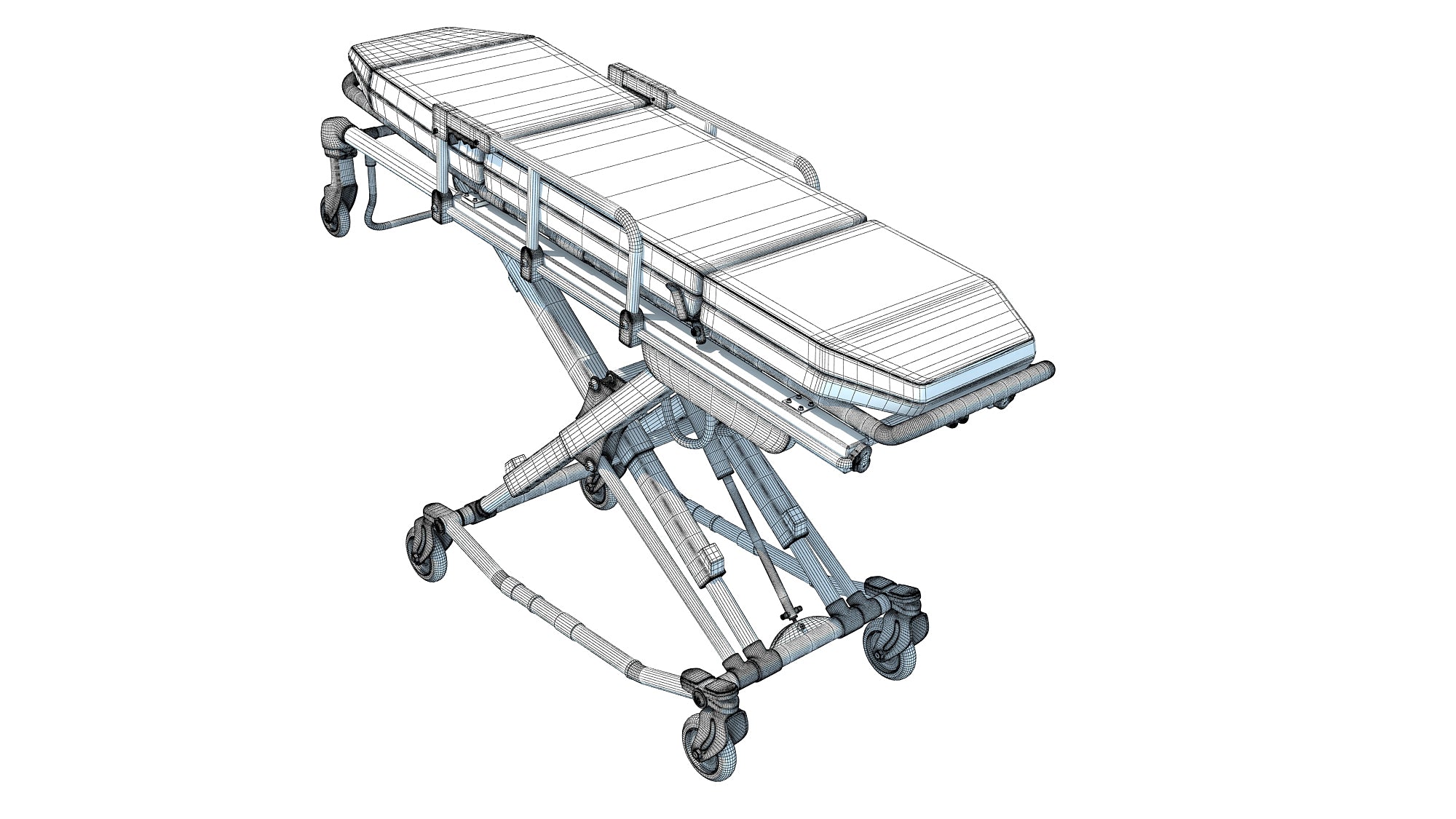 Ambulance Unfolded Gurney Stretcher
