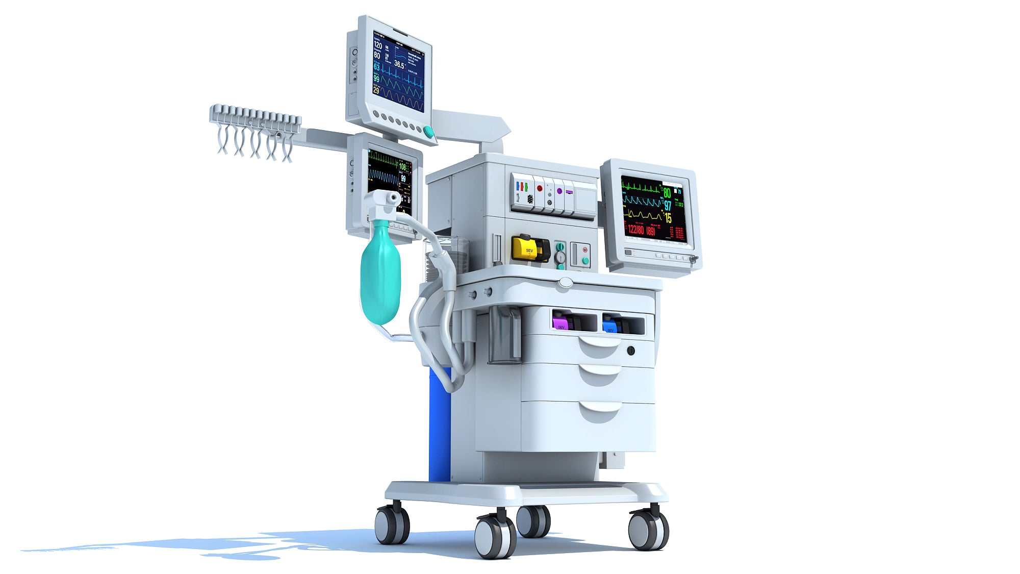 Anesthesia Respiratory Workstation Trolley