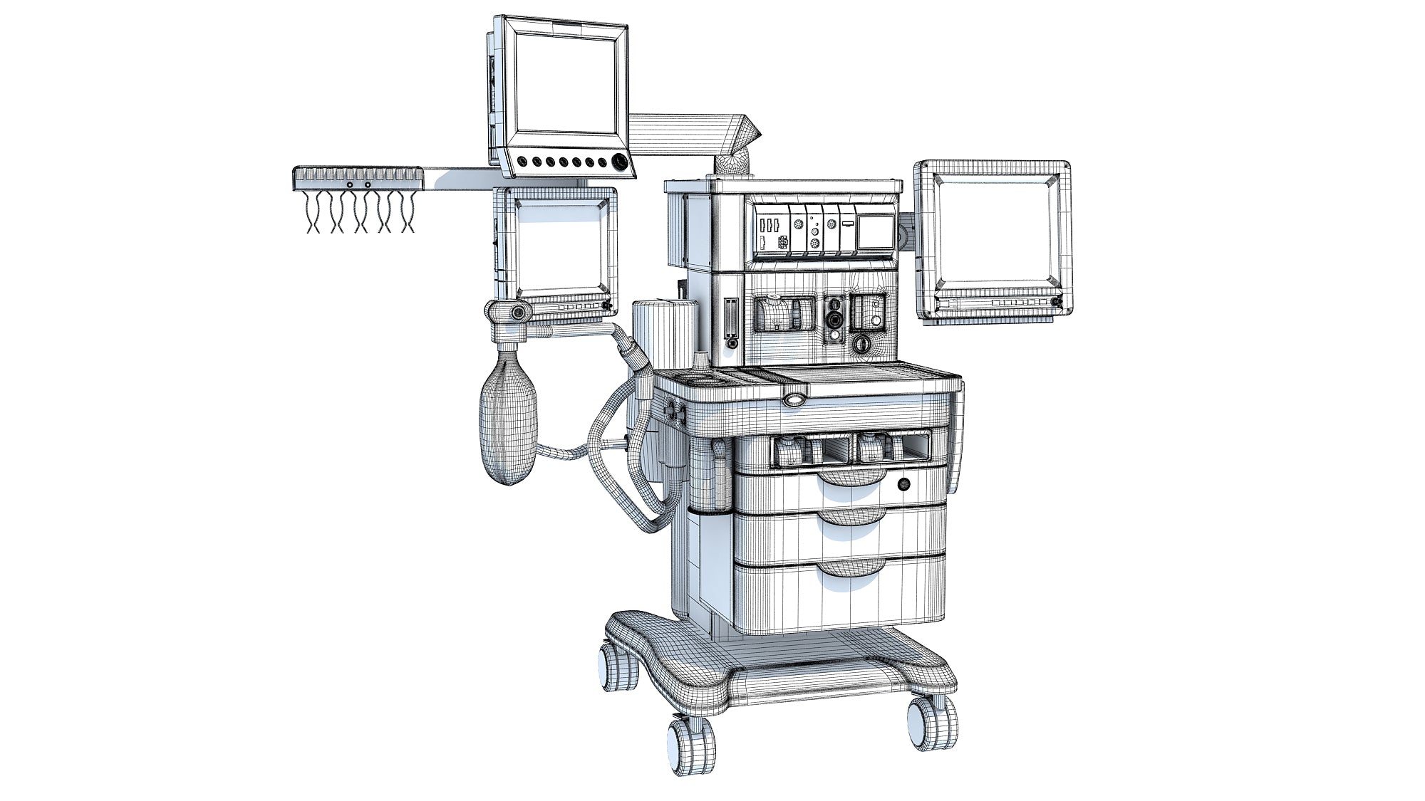 Anesthesia Respiratory Workstation Trolley