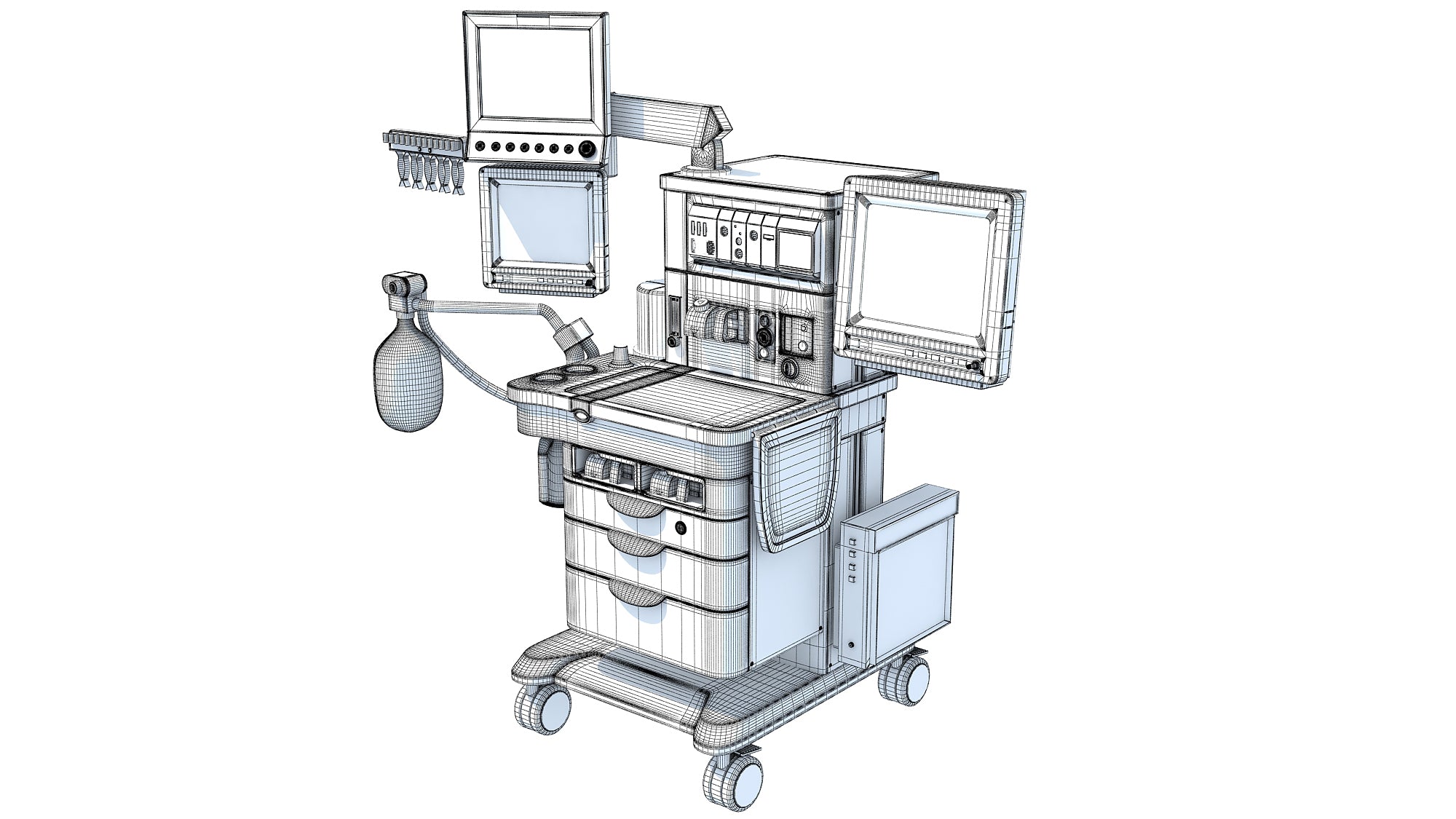 Anesthesia Respiratory Workstation Trolley