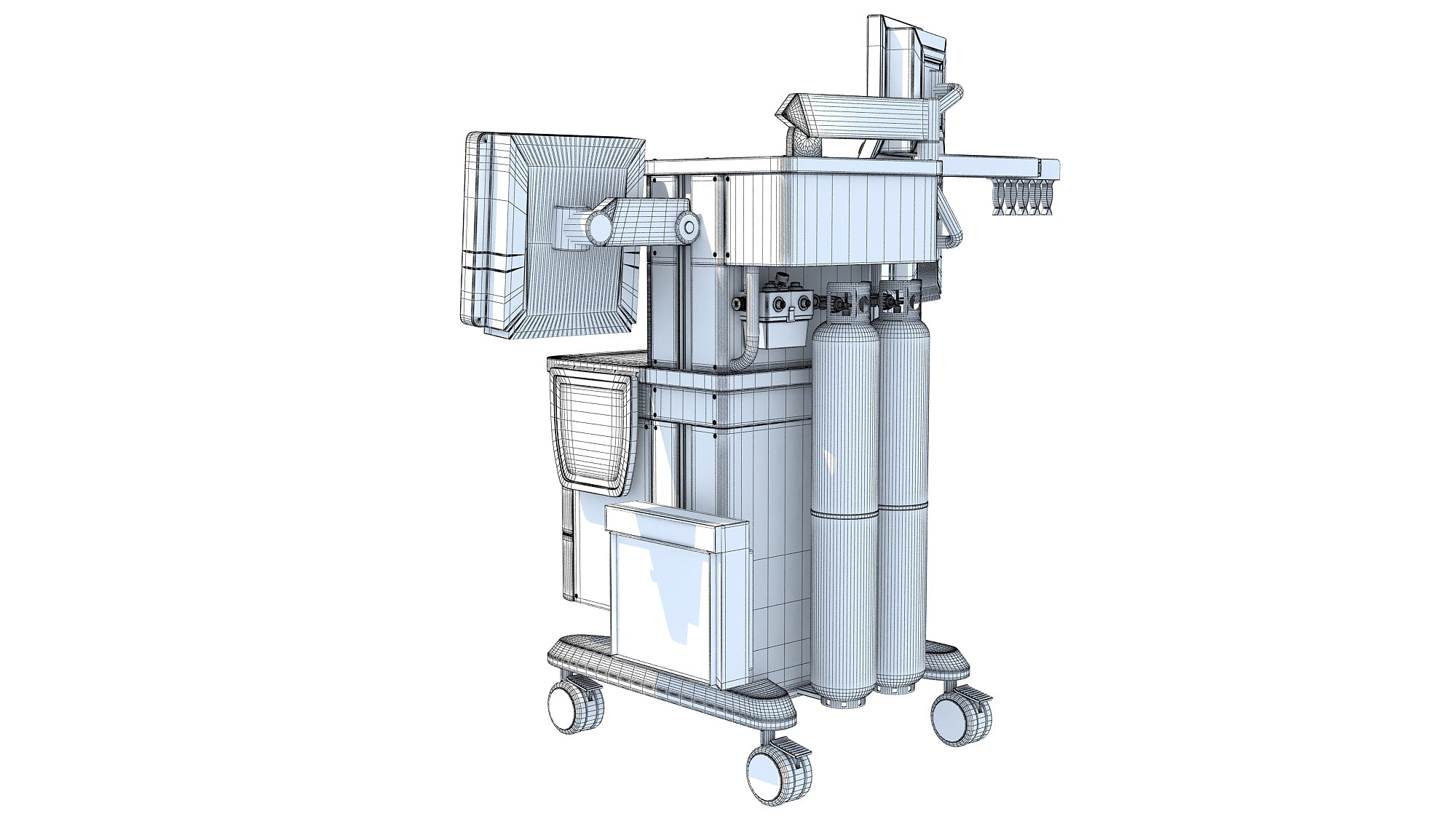 Anesthesia Respiratory Workstation Trolley
