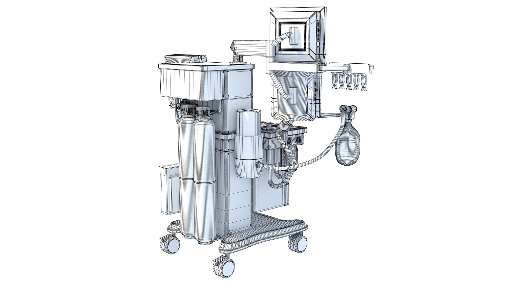 Anesthesia Respiratory Workstation Trolley