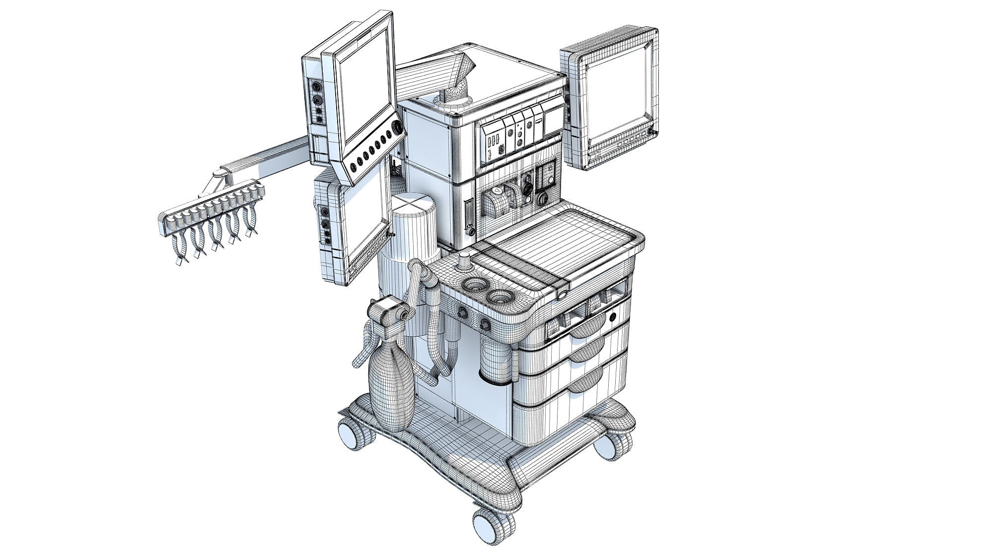 Anesthesia Respiratory Workstation Trolley