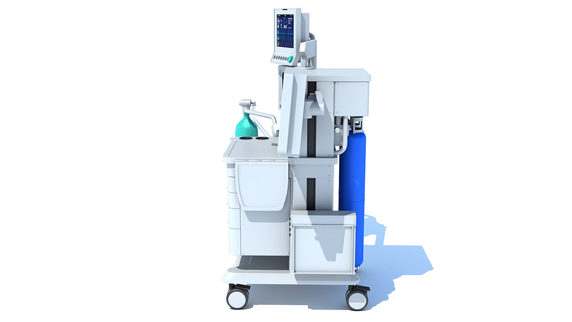 Anesthesia Respiratory Workstation Trolley