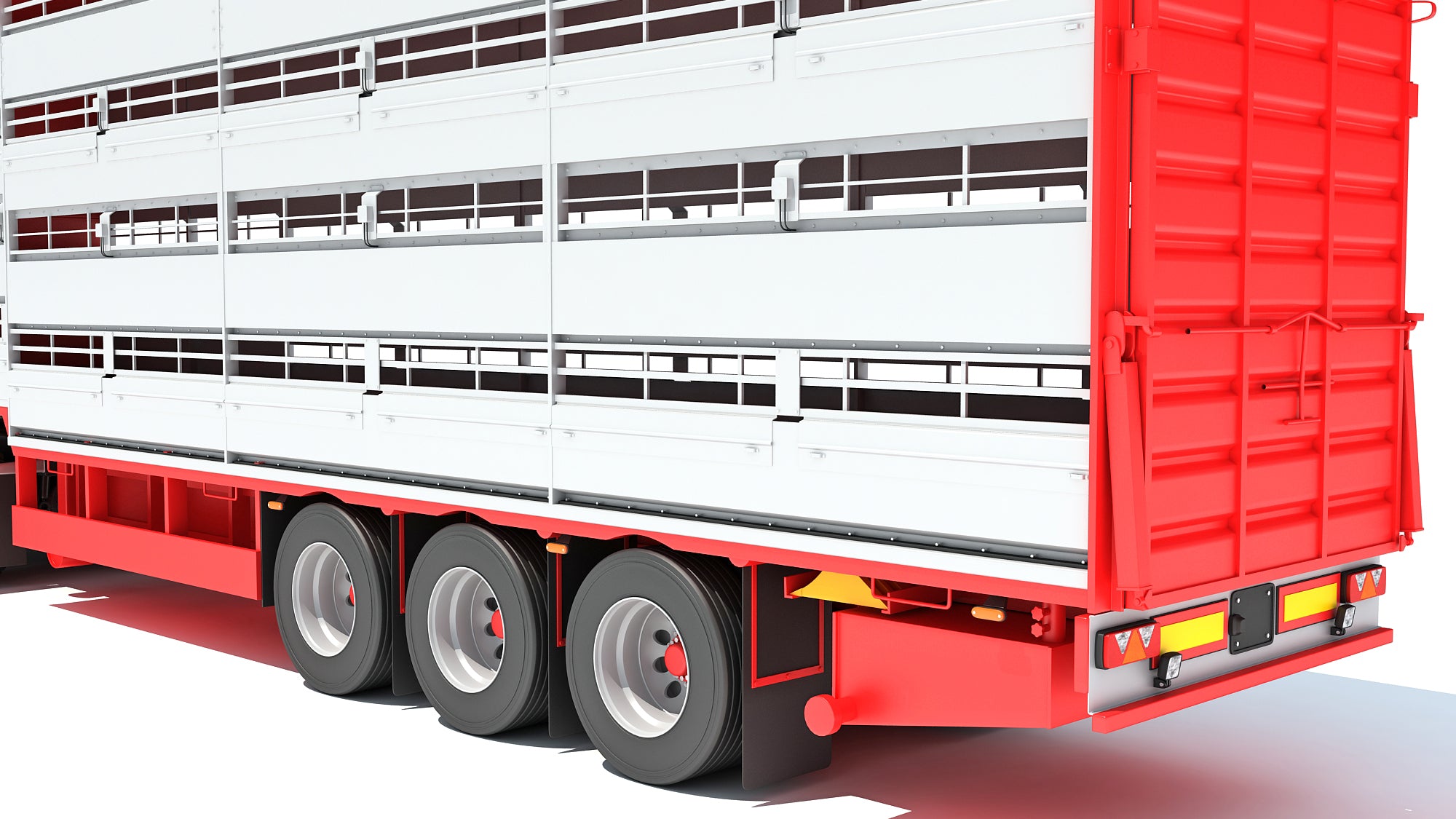 Truck with Animal Transporter Trailer