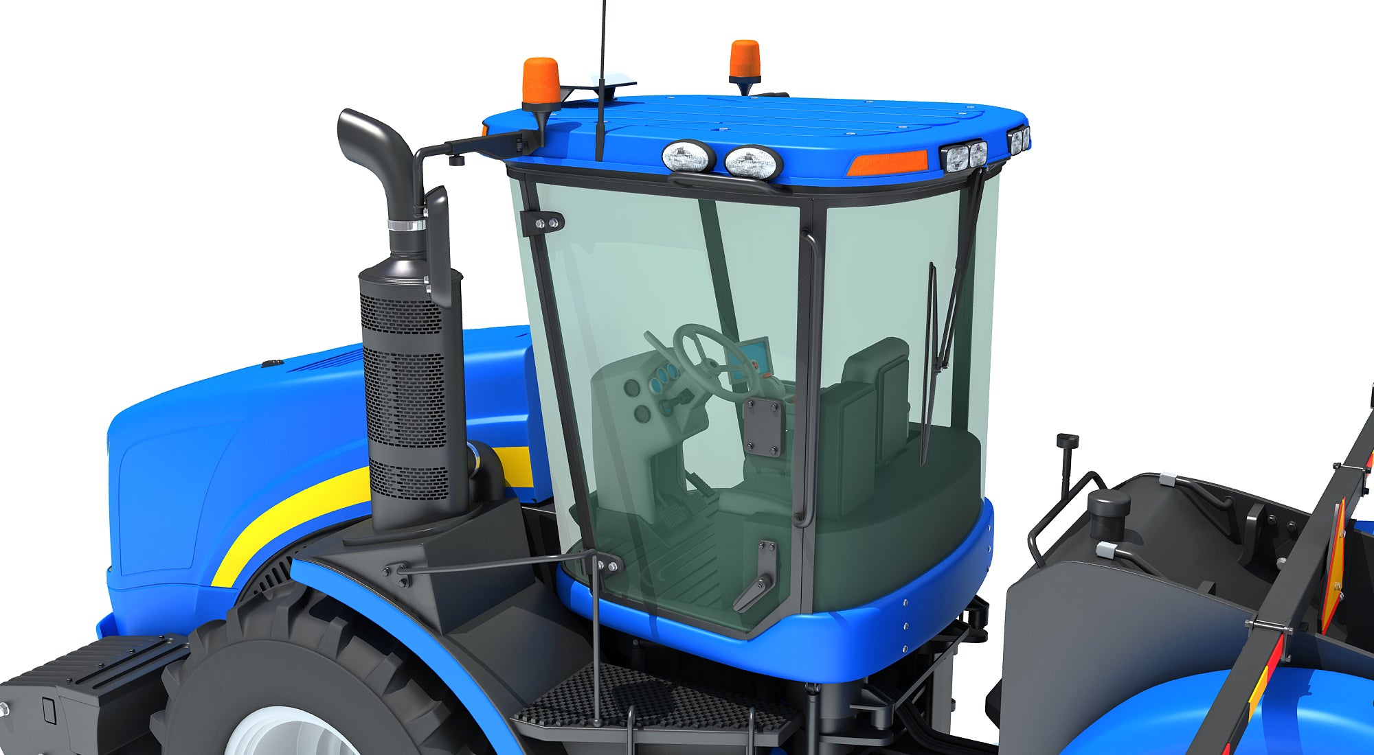 Tractor with Animal Transporter Trailer