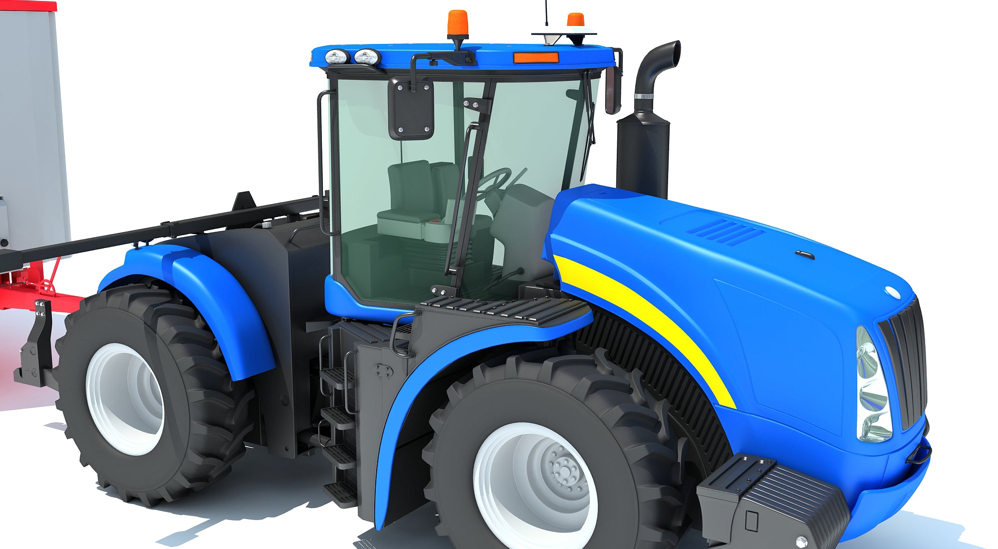 Tractor with Animal Transporter Trailer