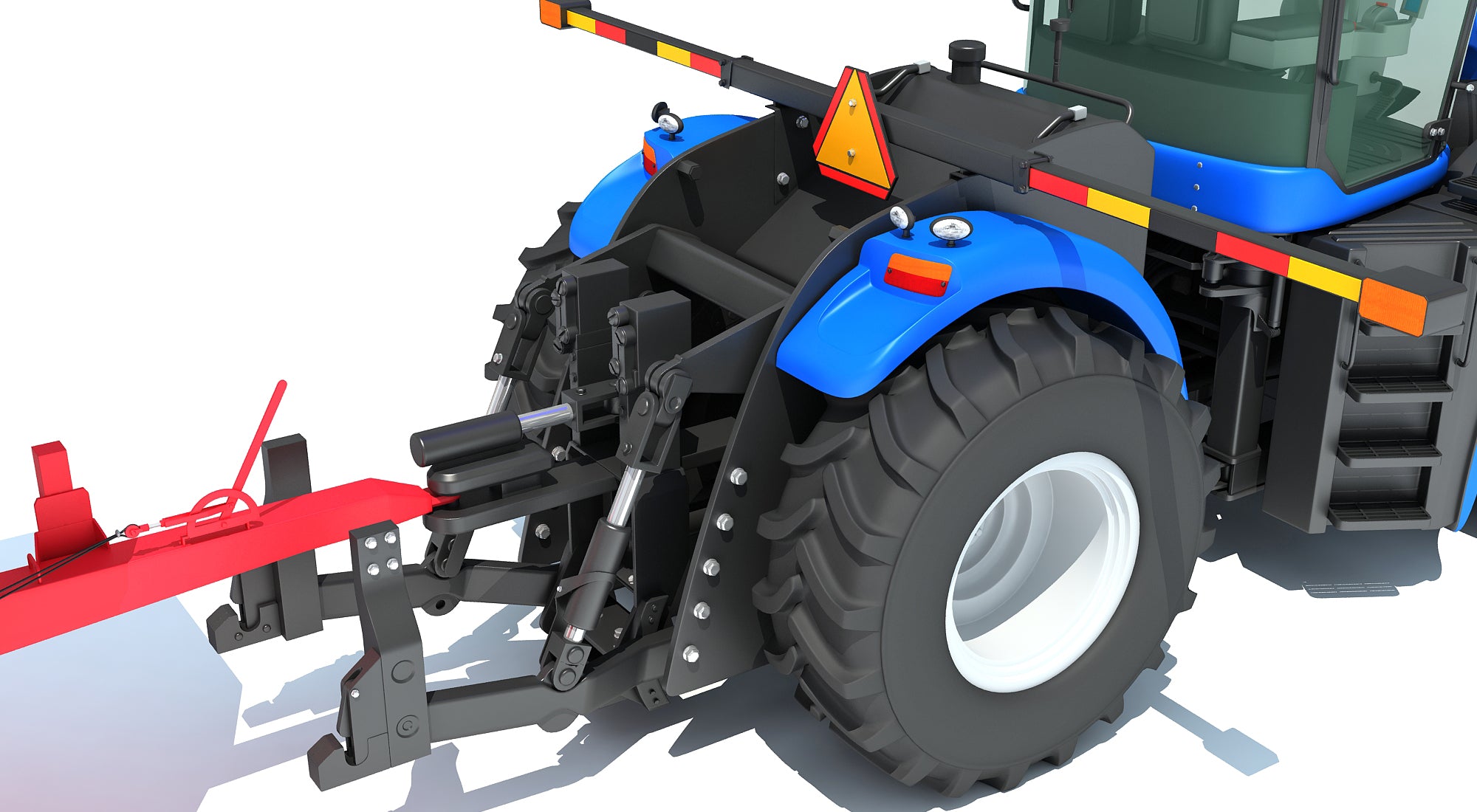Tractor with Animal Transporter Trailer