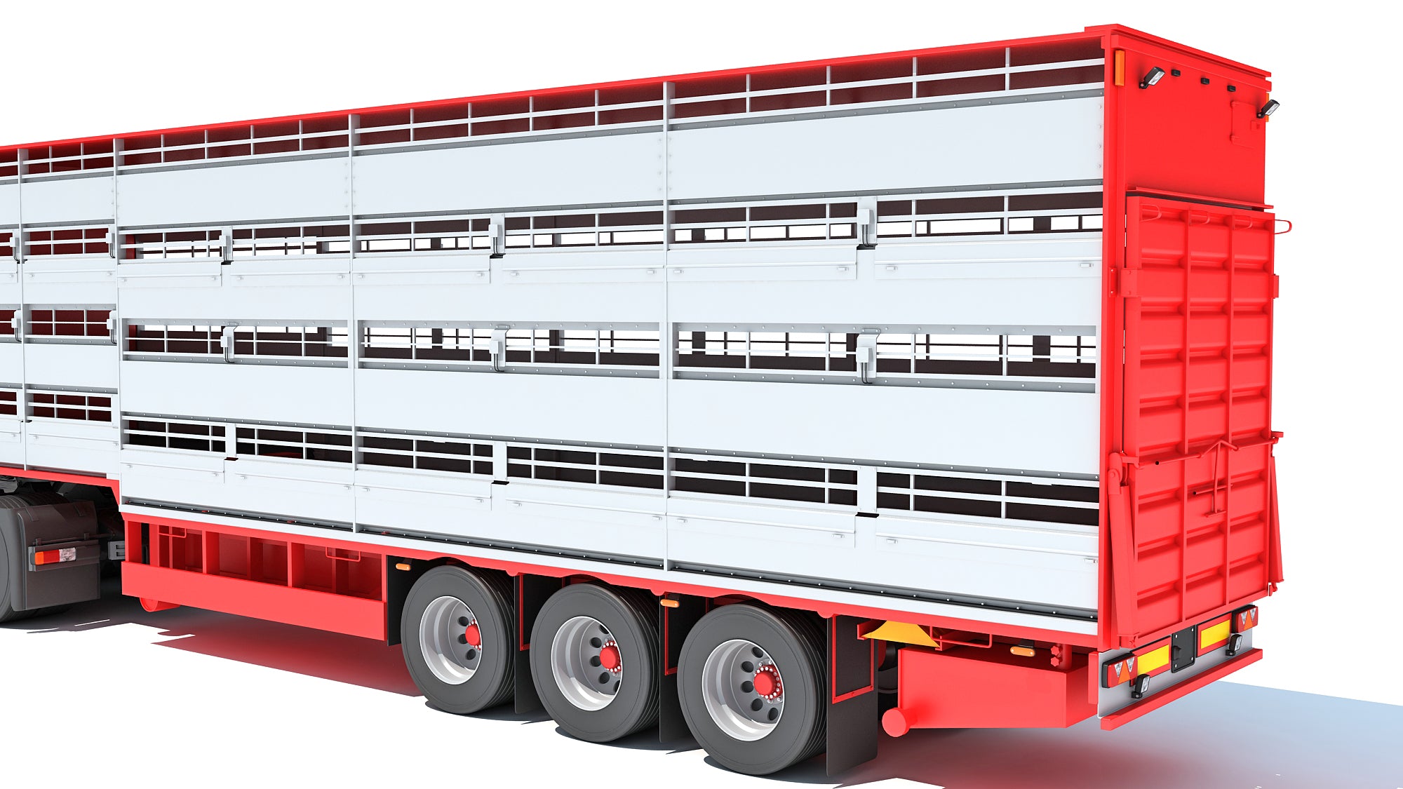 Truck with Animal Transporter Trailer