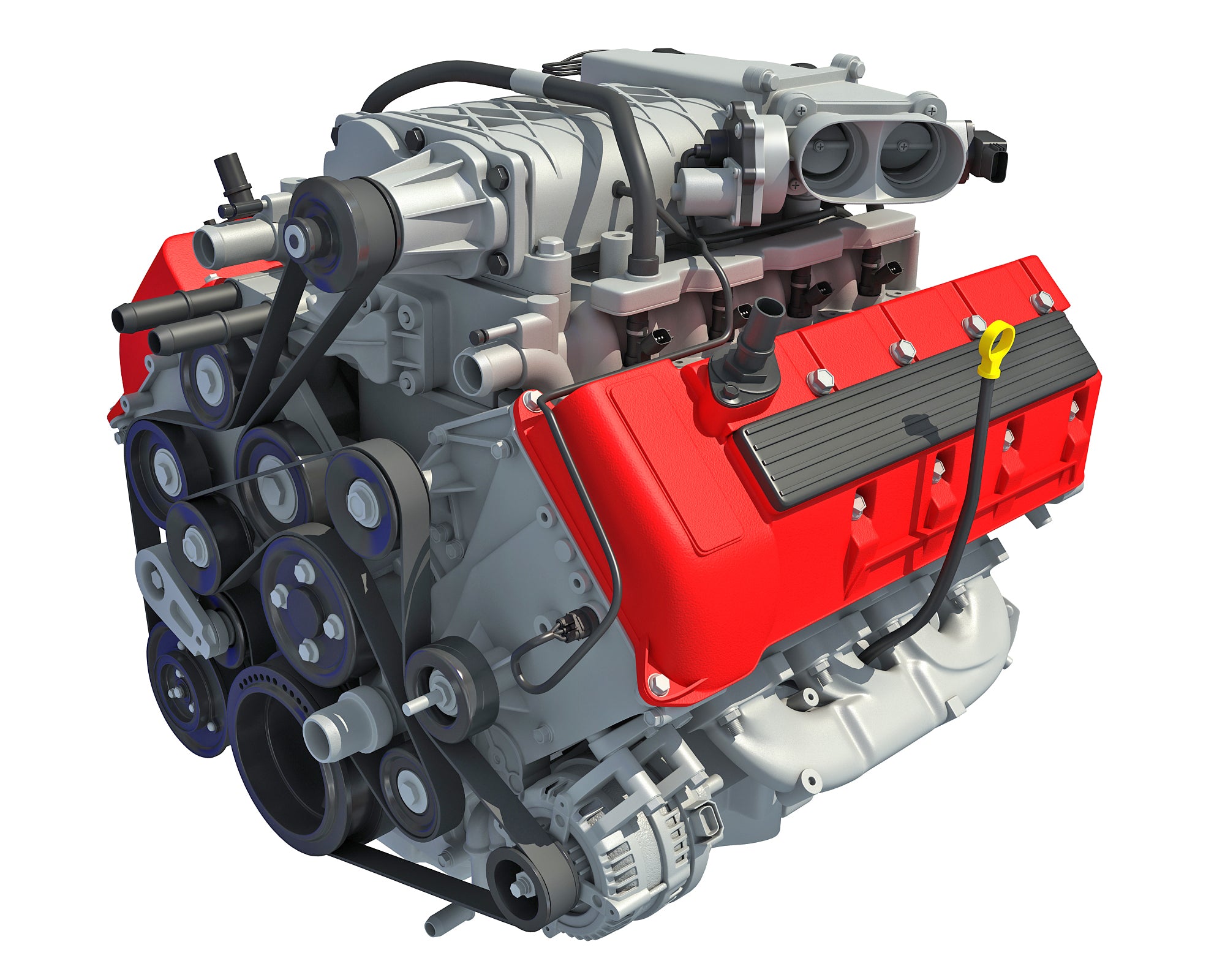 Animated V8 Engine