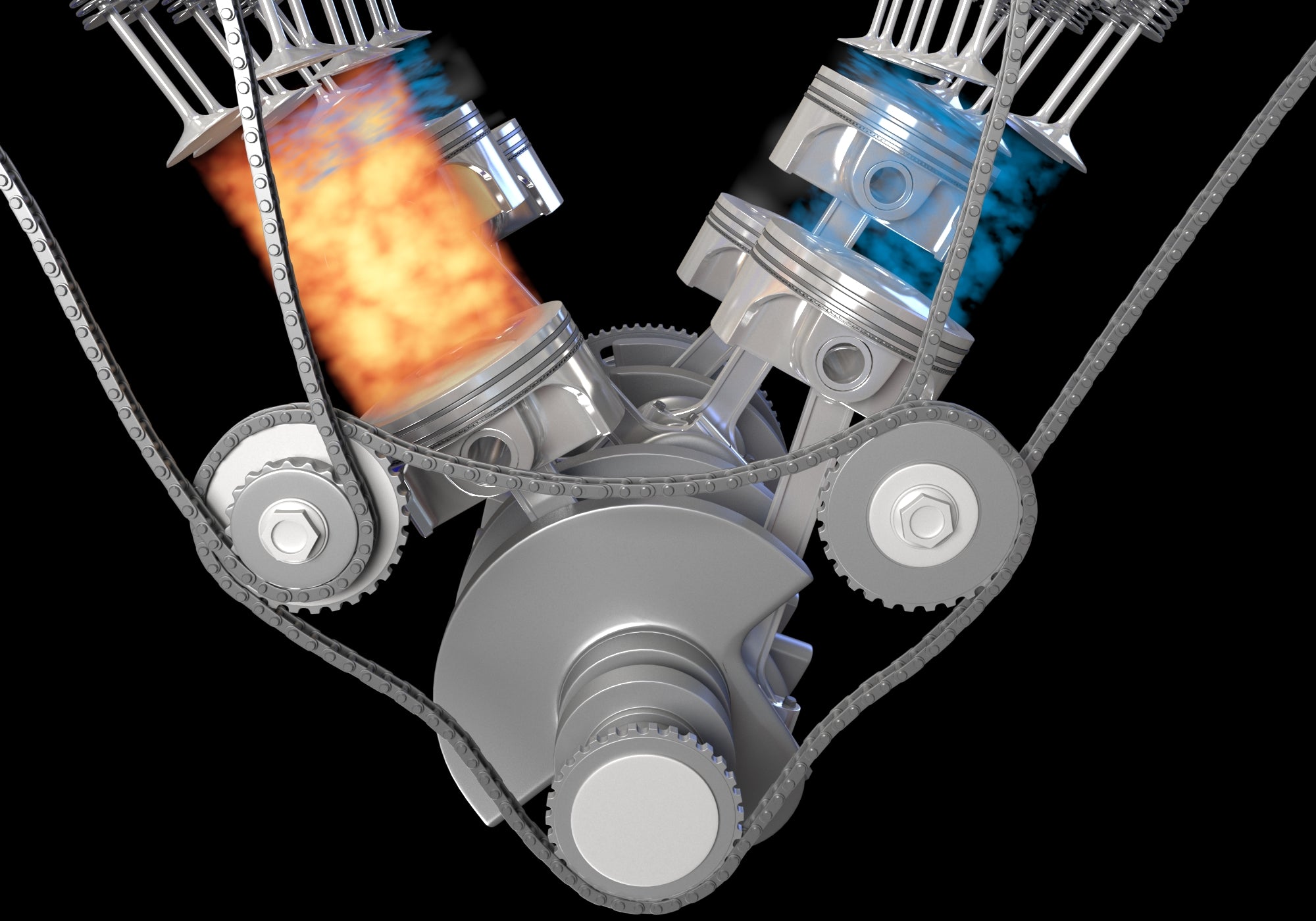 Animated Engine Ignition 3DS Max