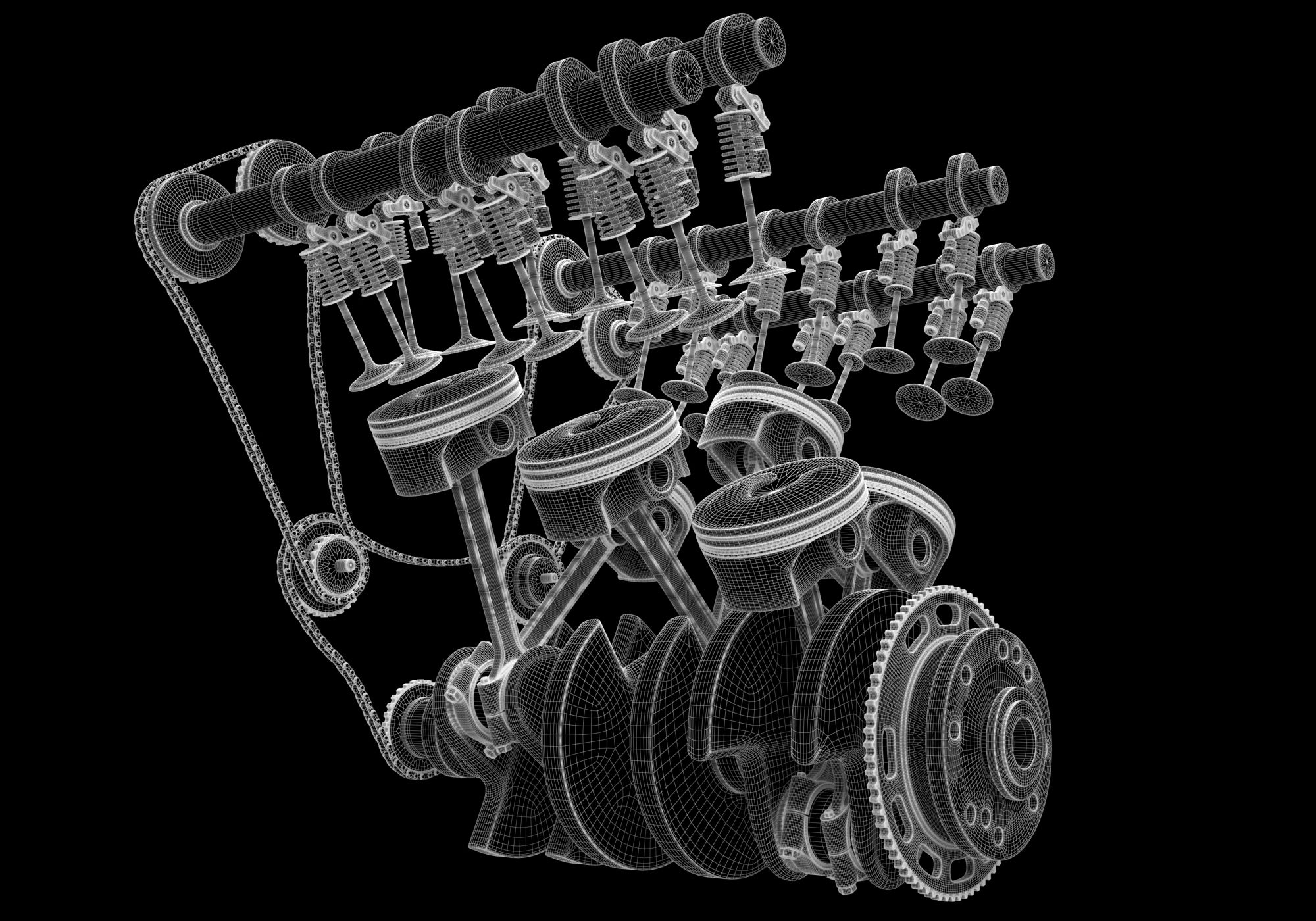 Animated Engine Ignition 3DS Max
