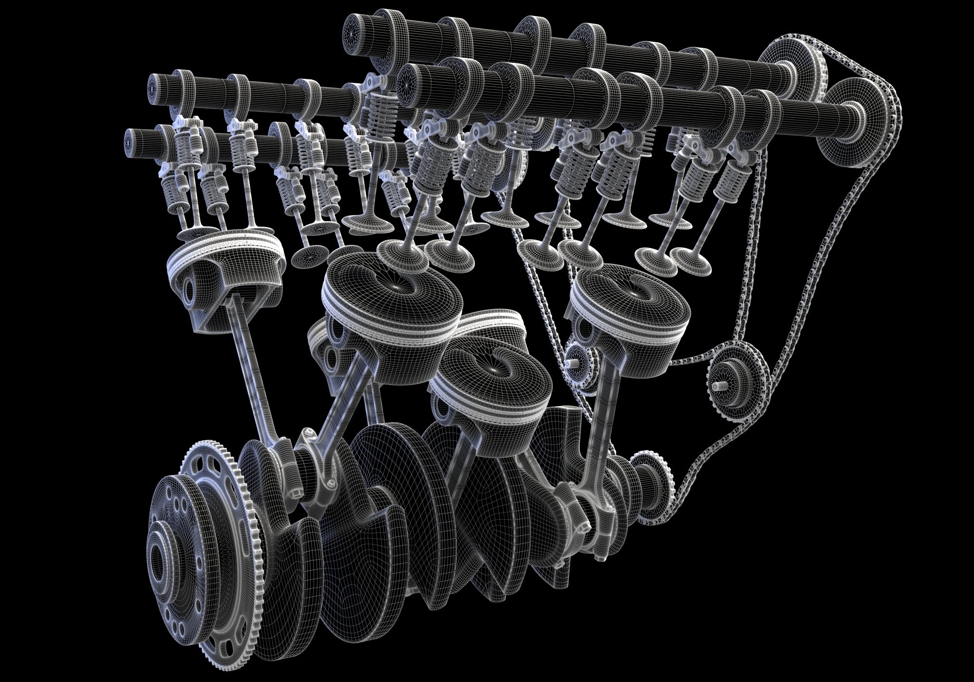 Animated Engine Ignition 3DS Max