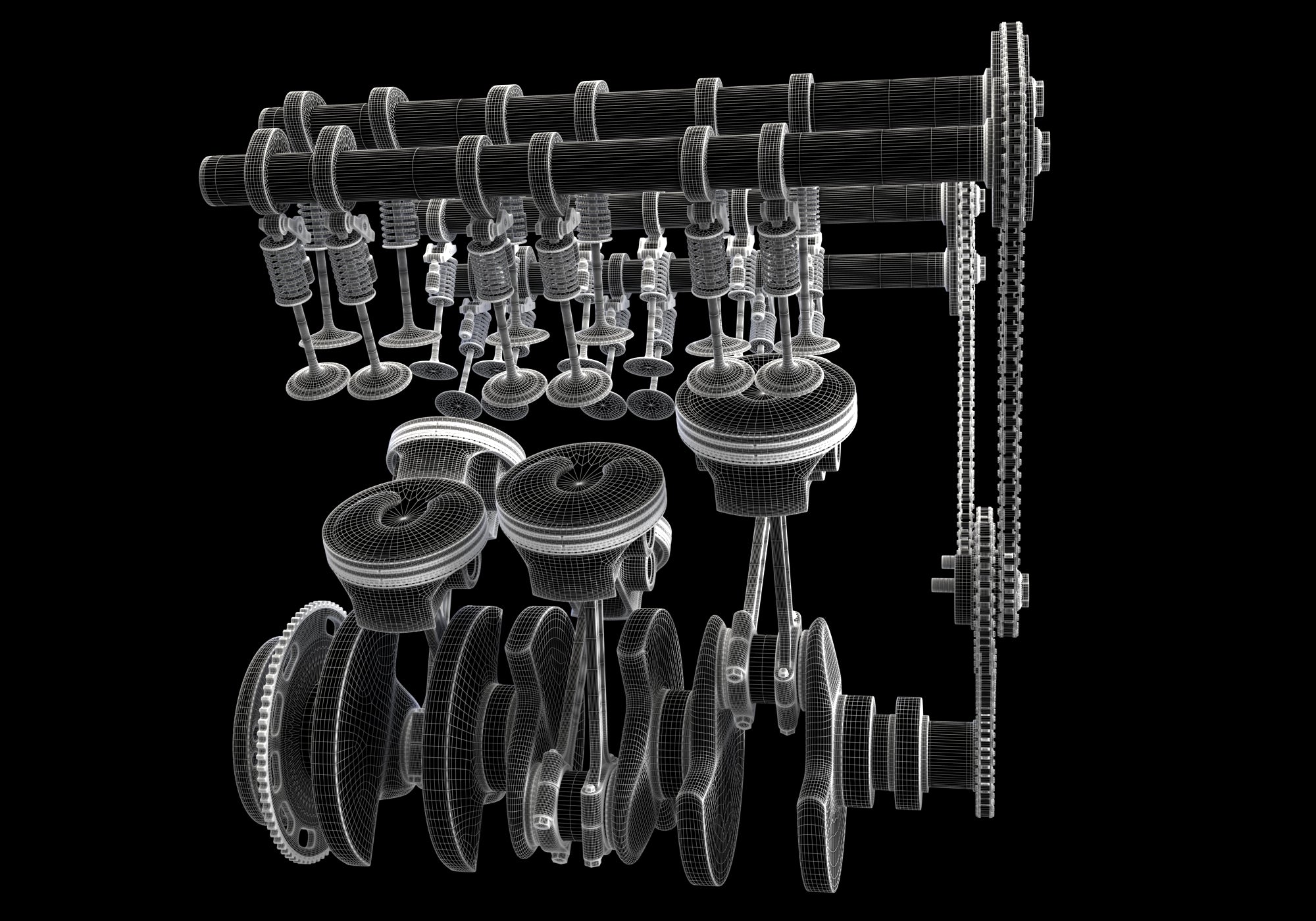 Animated Engine Ignition 3DS Max