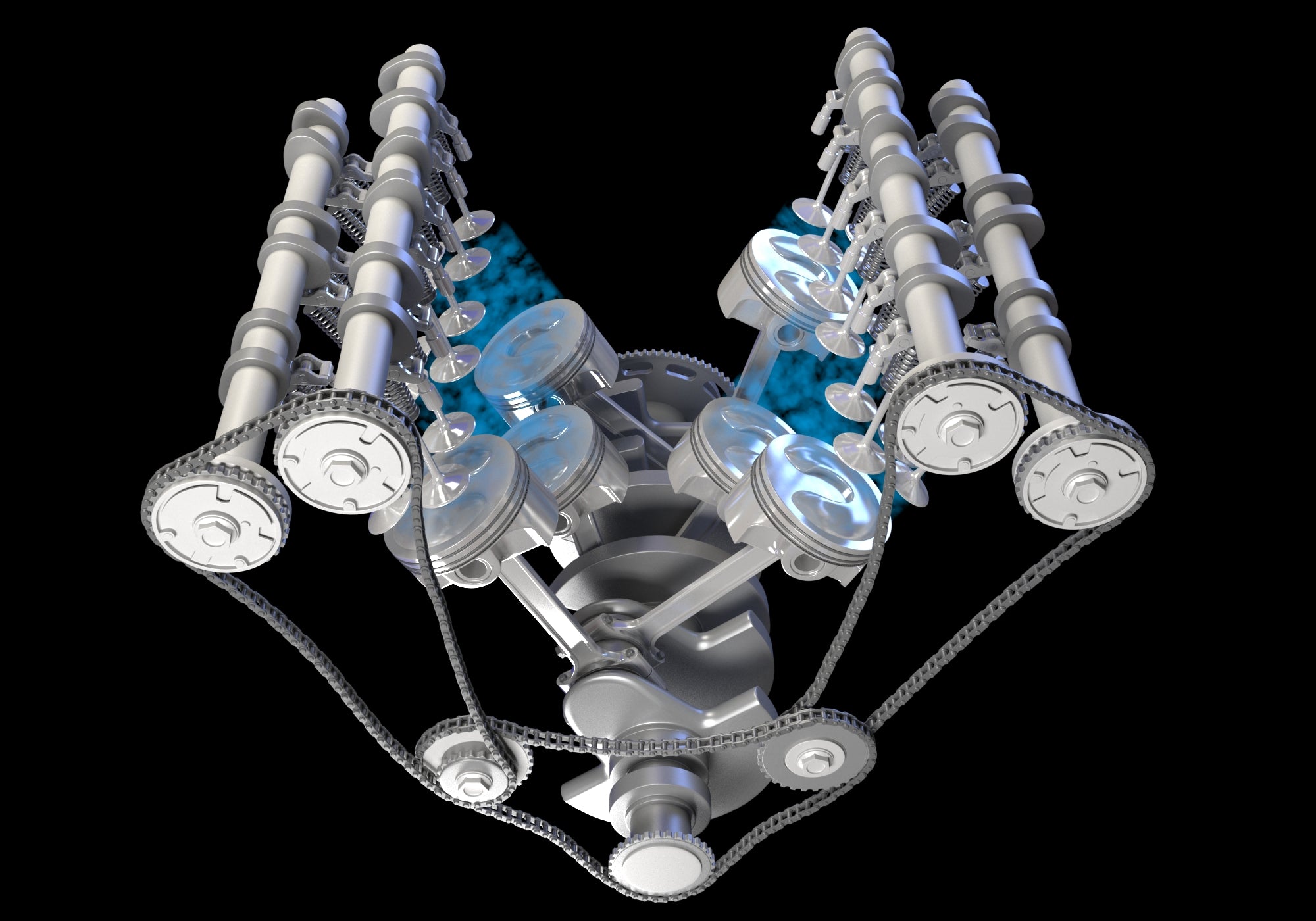 Animated Engine Ignition 3DS Max