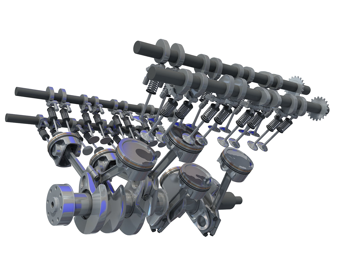 Animated V8 Engine