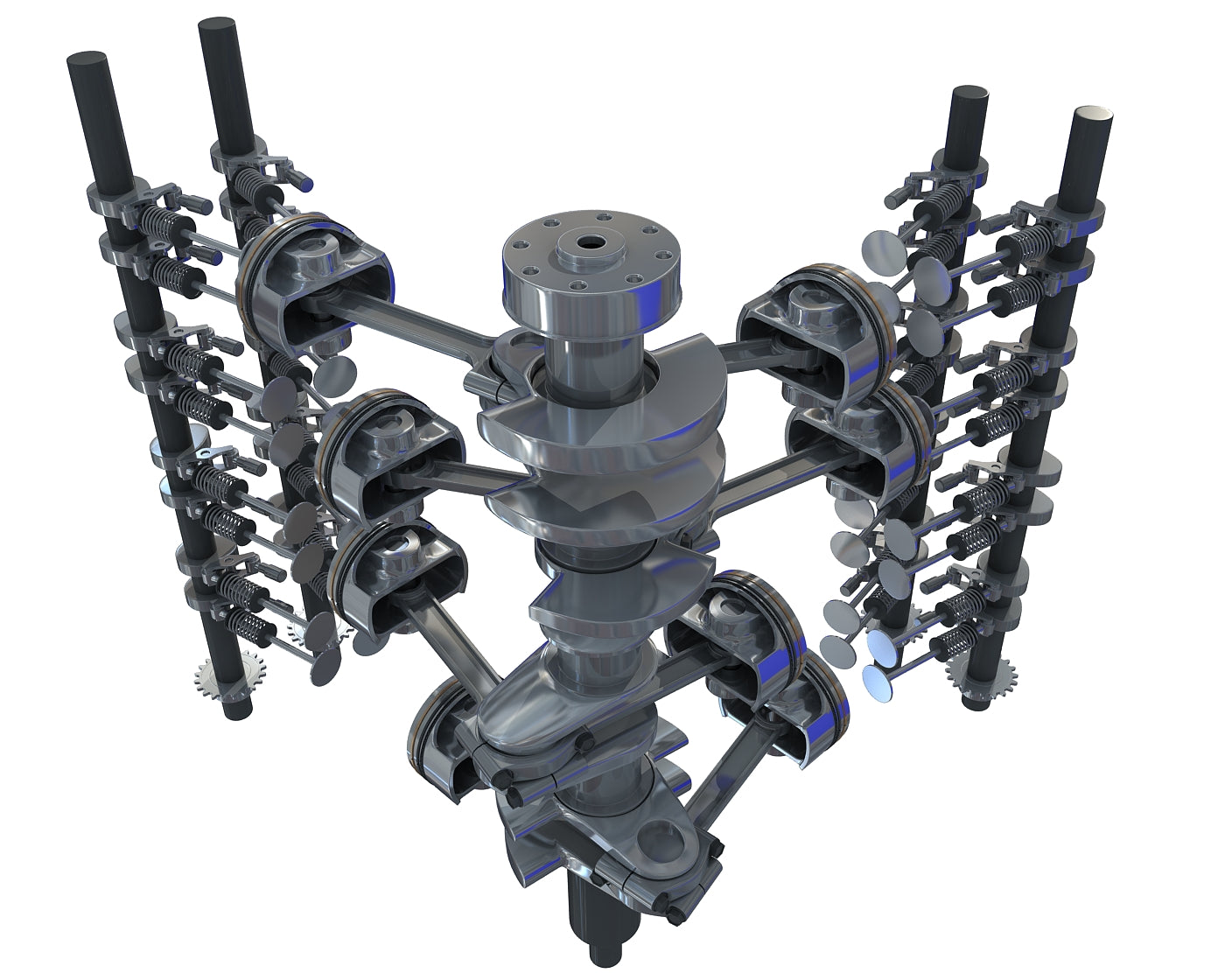 Animated V8 Engine