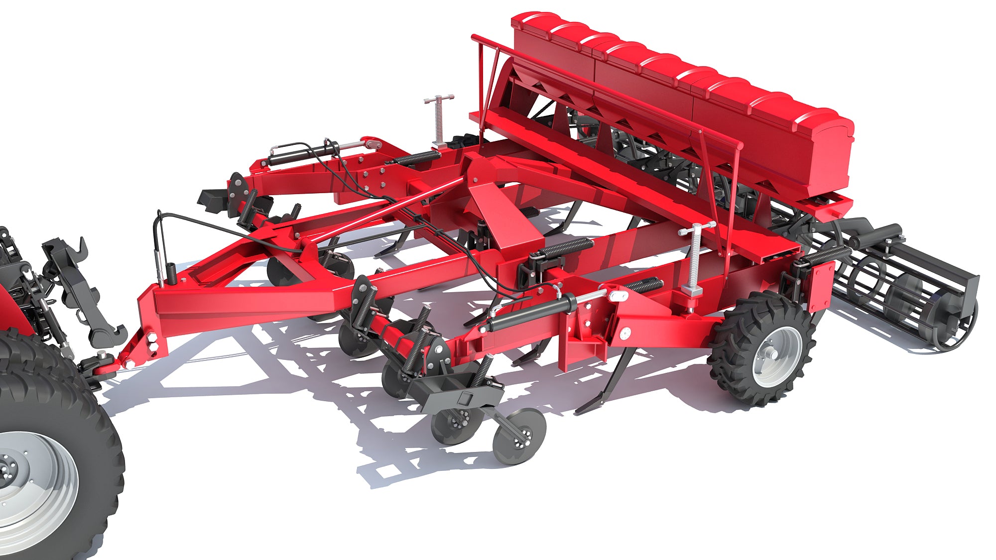 Articulated Tractor with Seed Drill