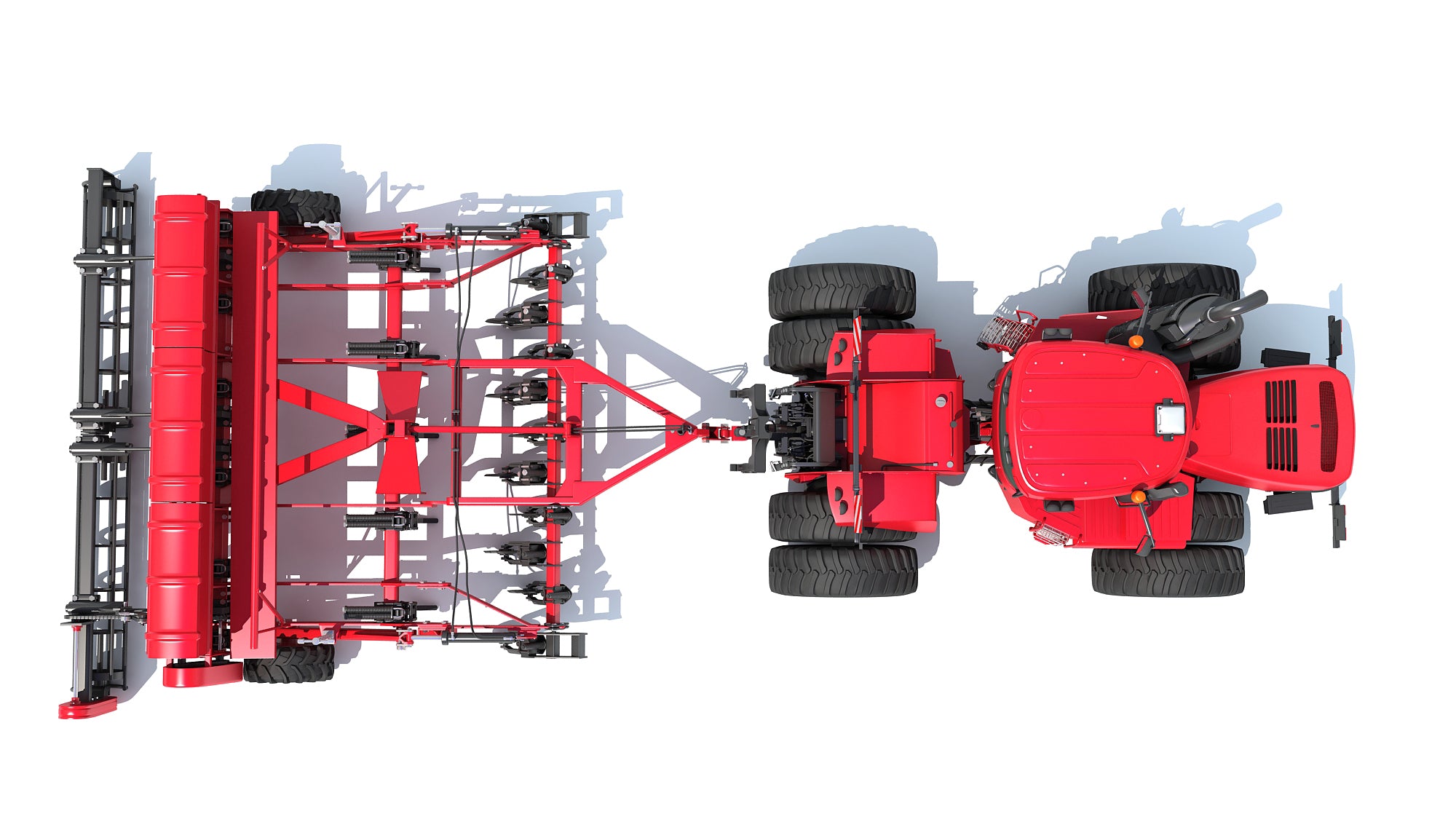 Articulated Tractor with Seed Drill