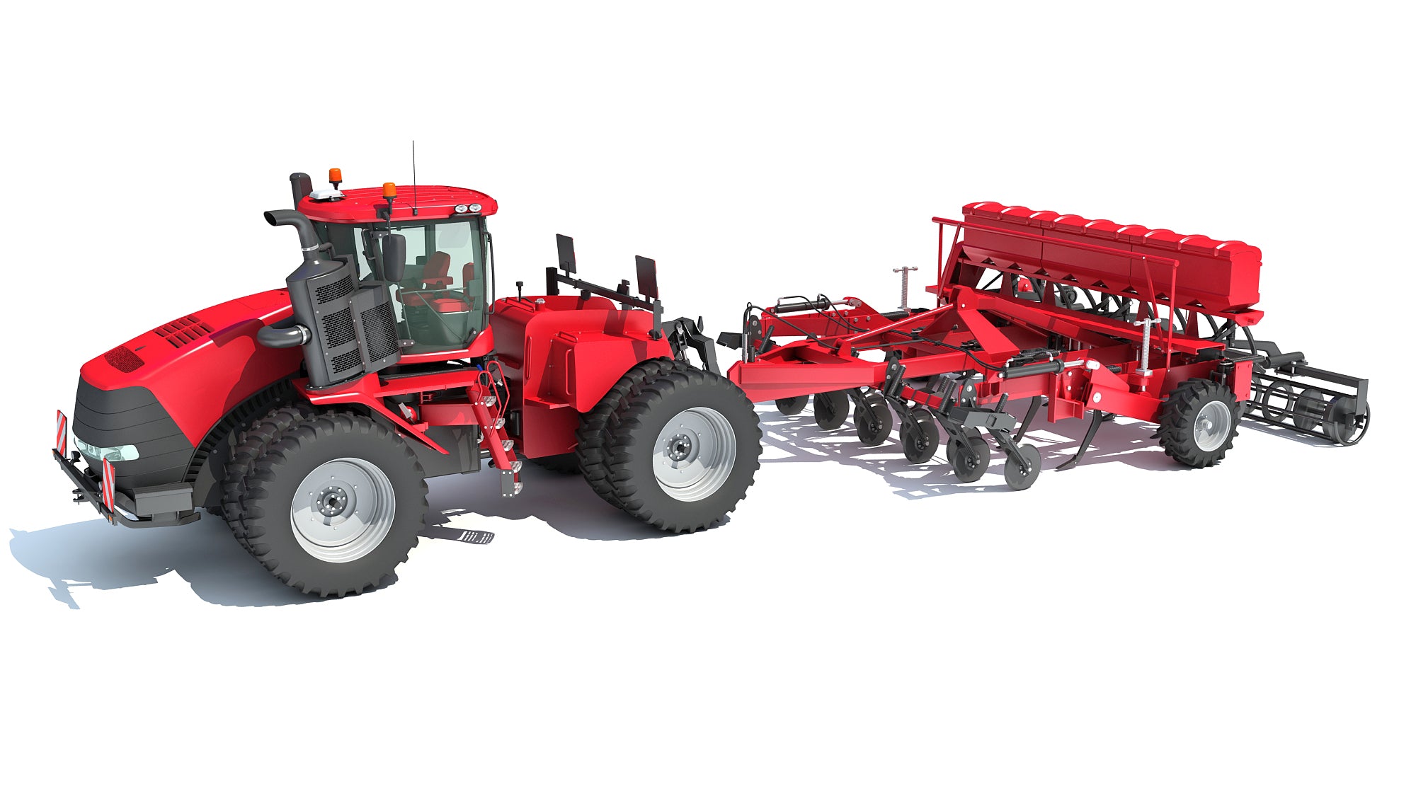 Articulated Tractor with Seed Drill