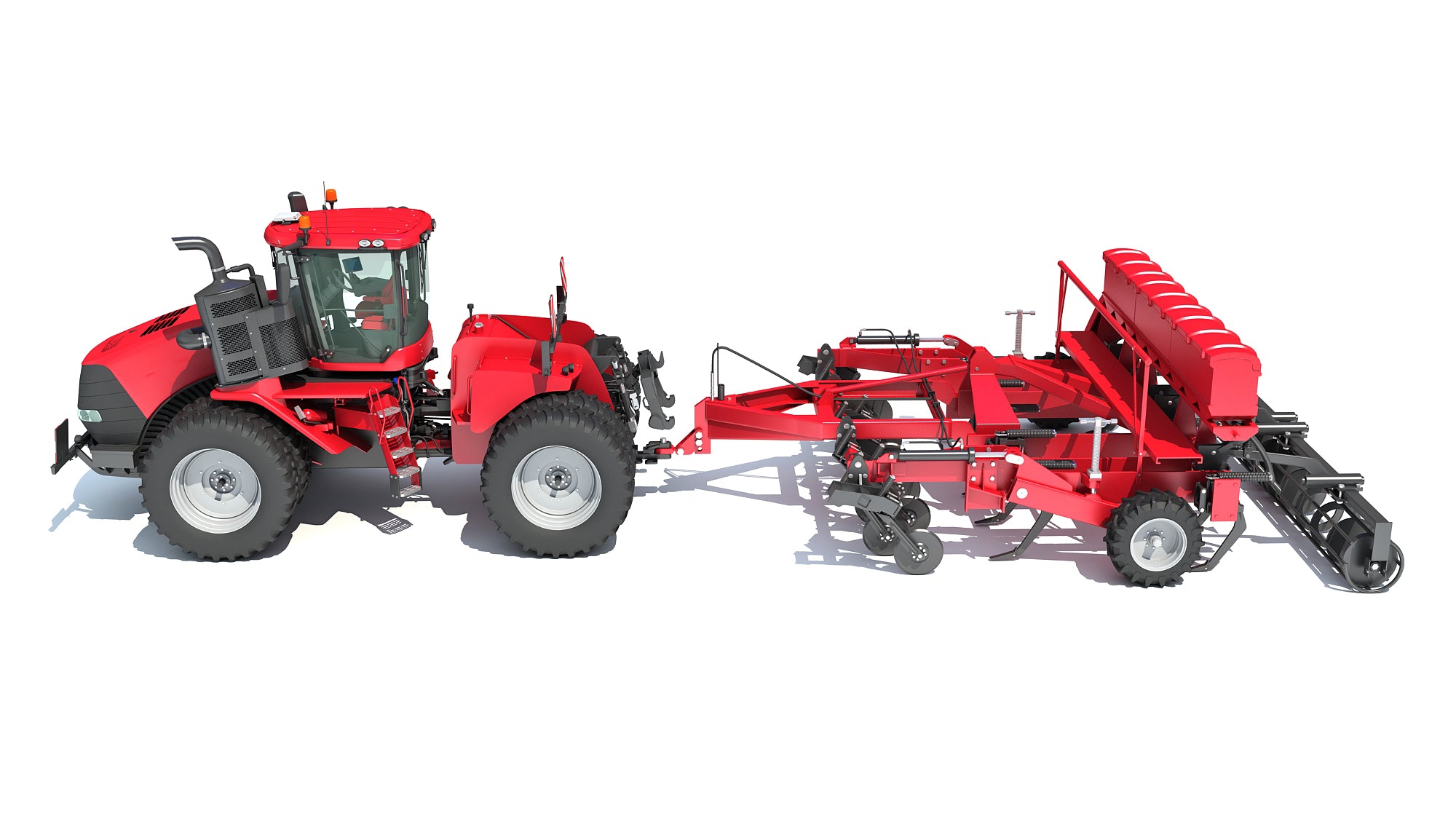 Articulated Tractor with Seed Drill