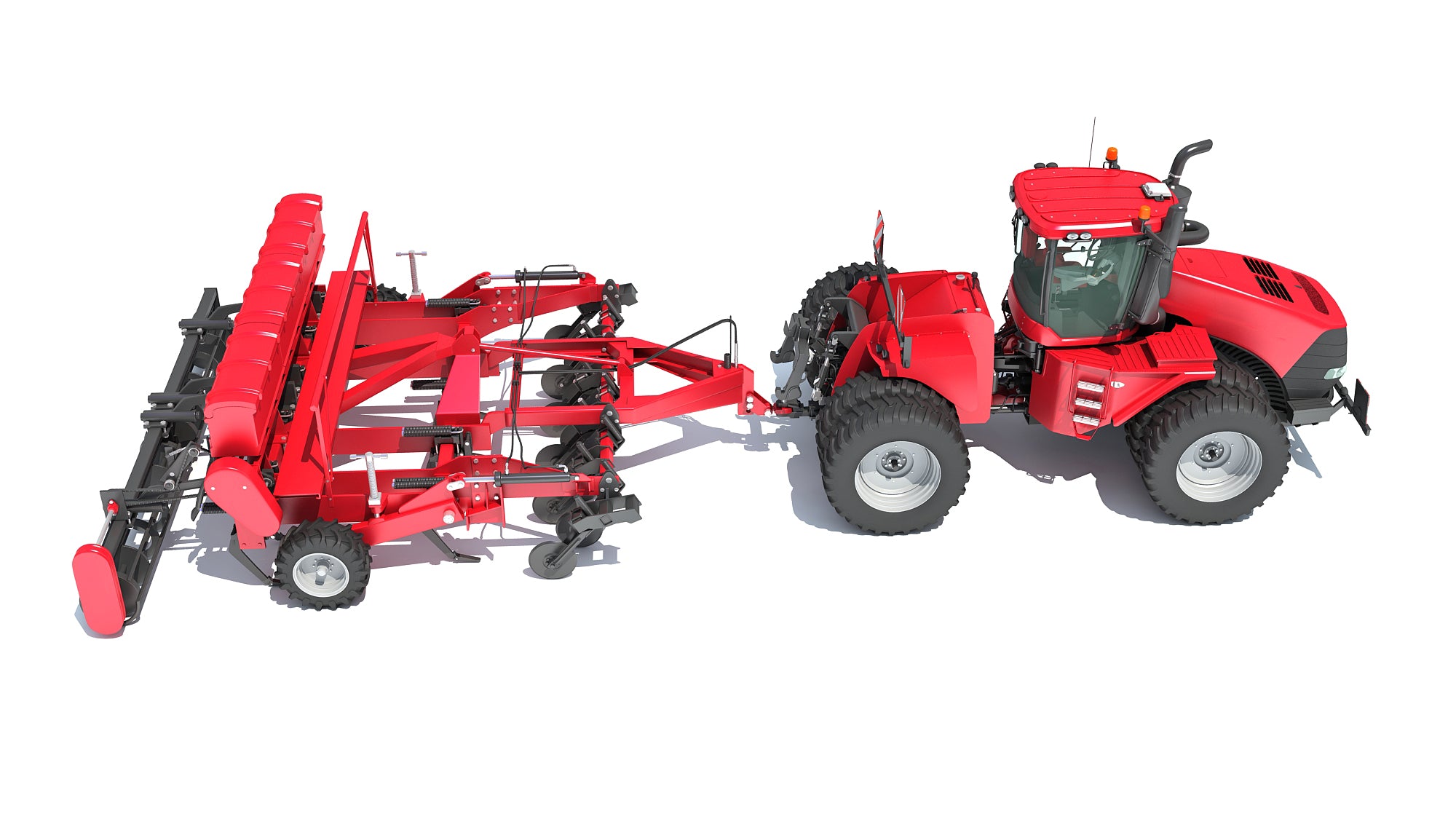 Articulated Tractor with Seed Drill