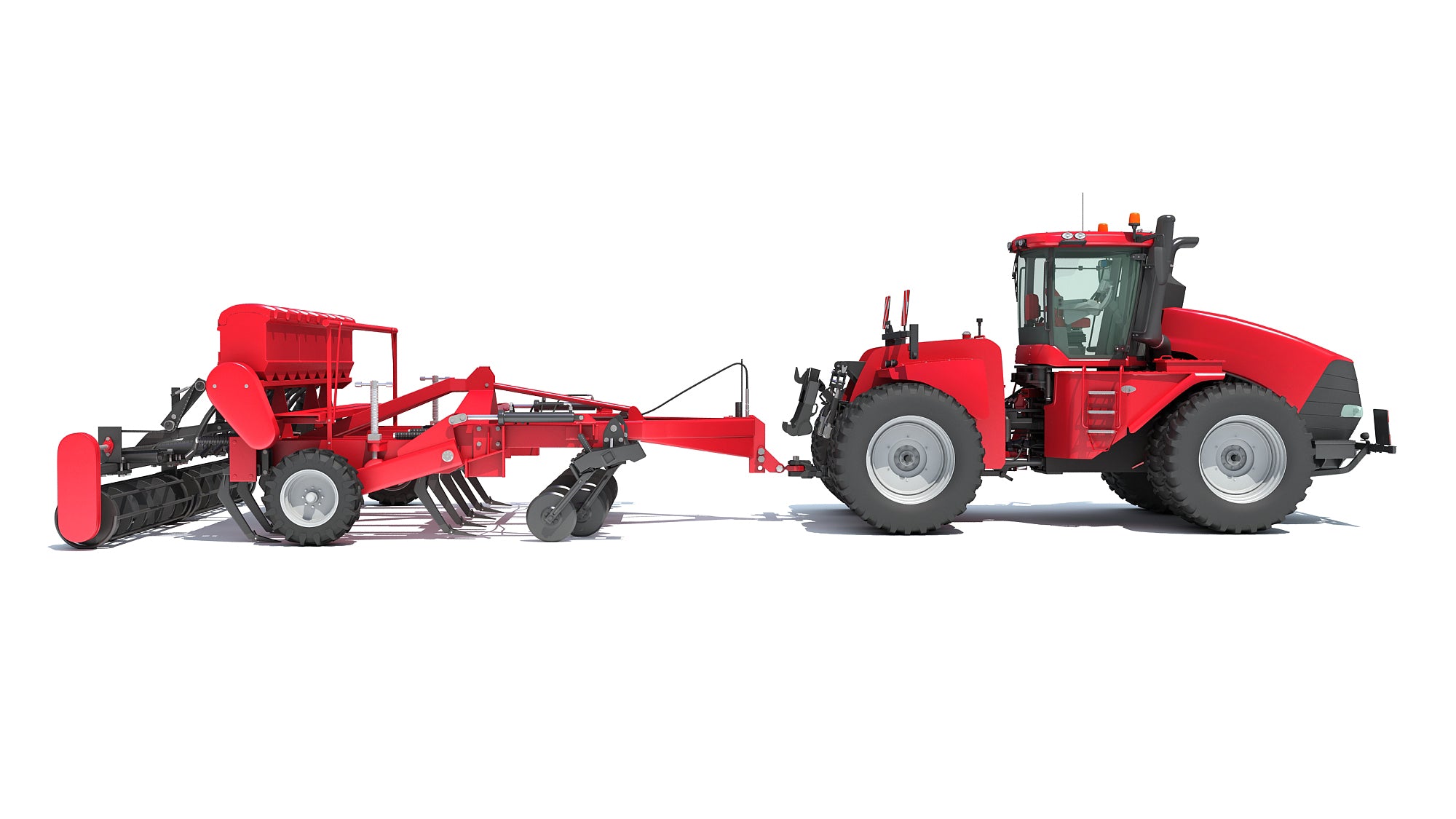 Articulated Tractor with Seed Drill