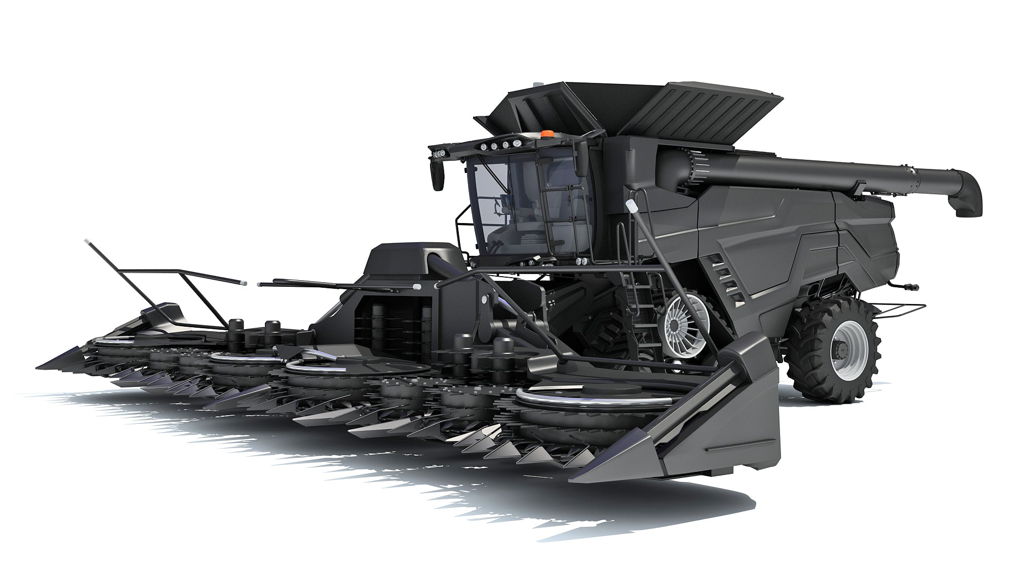 Black Combine Harvester